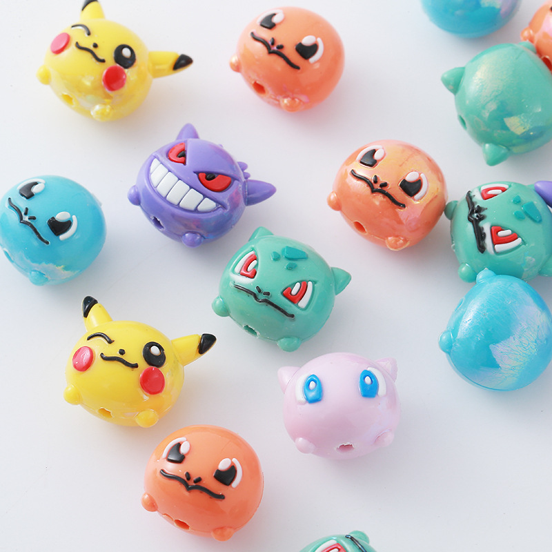 Resin Art Toys - 12pcs Pokémon Bead DIY Mobile Phone