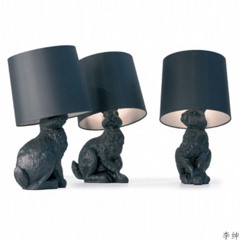 Resin Art Lamp - Modern Animals Rabbit LED Table Lamps