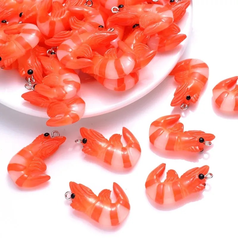 Resin Art Handmade - 10Pcs Acrylic Resin Cartoon Seafood Charms