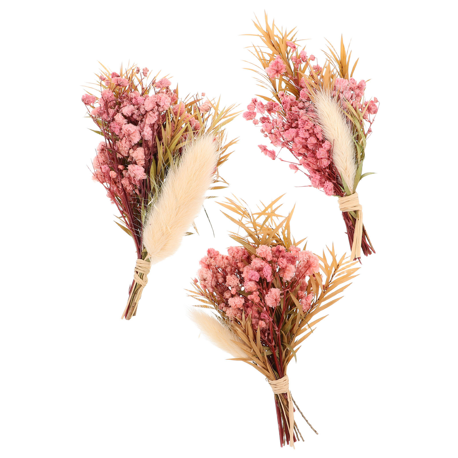 Dried Flower Pressed - 3Pcs Mini Dried Floral Bouquet Natural