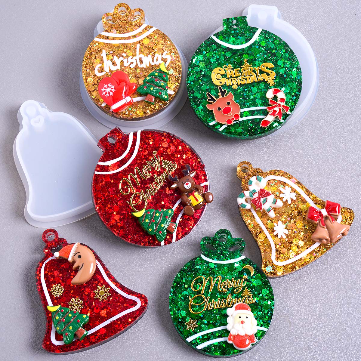 Resin Art Uv - Xmas Tag Pendant Silicone Mold DIY