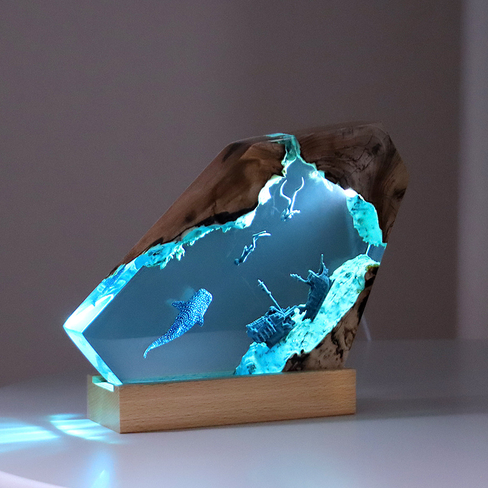 Resin Art Lamp - New Creative Indoor Bedroom Office Table