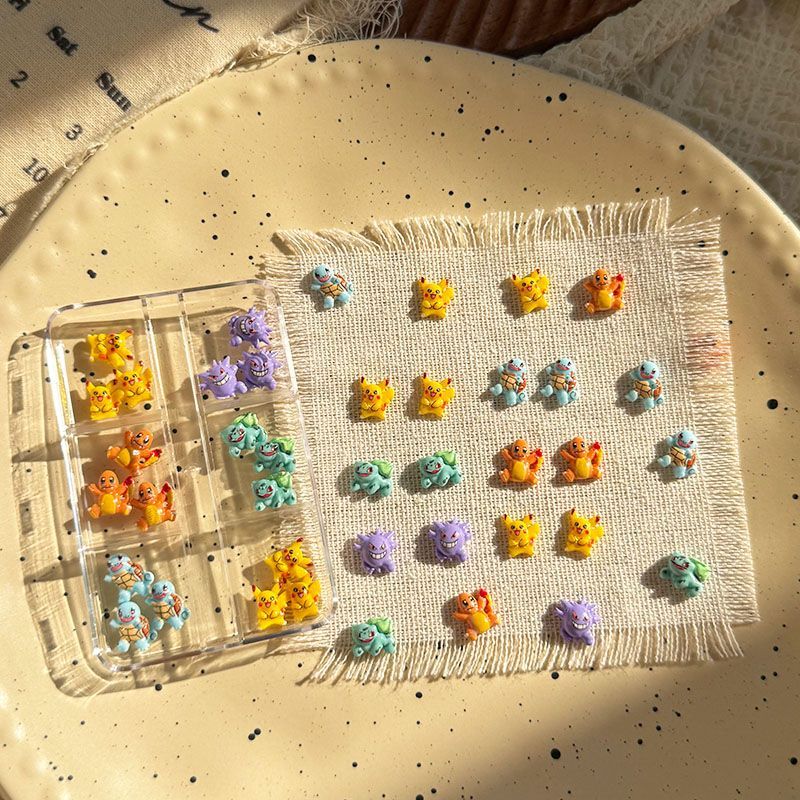 Resin Art Diy - Pokemon nail art accessories, cute mini