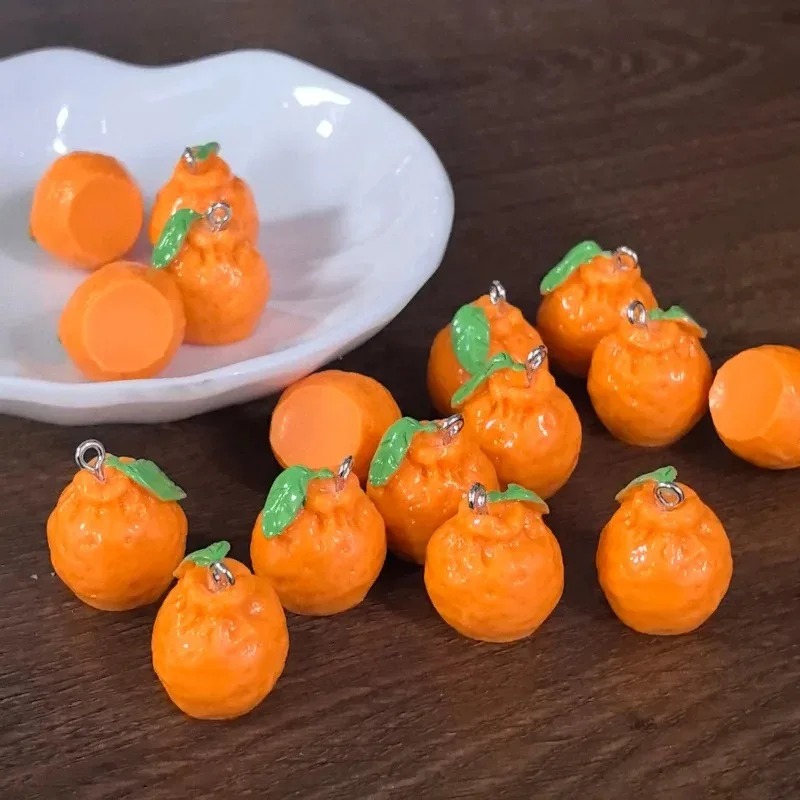 Resin Art Handmade - 10Pcs 3D Simulation Dekopon Mandarin Orange