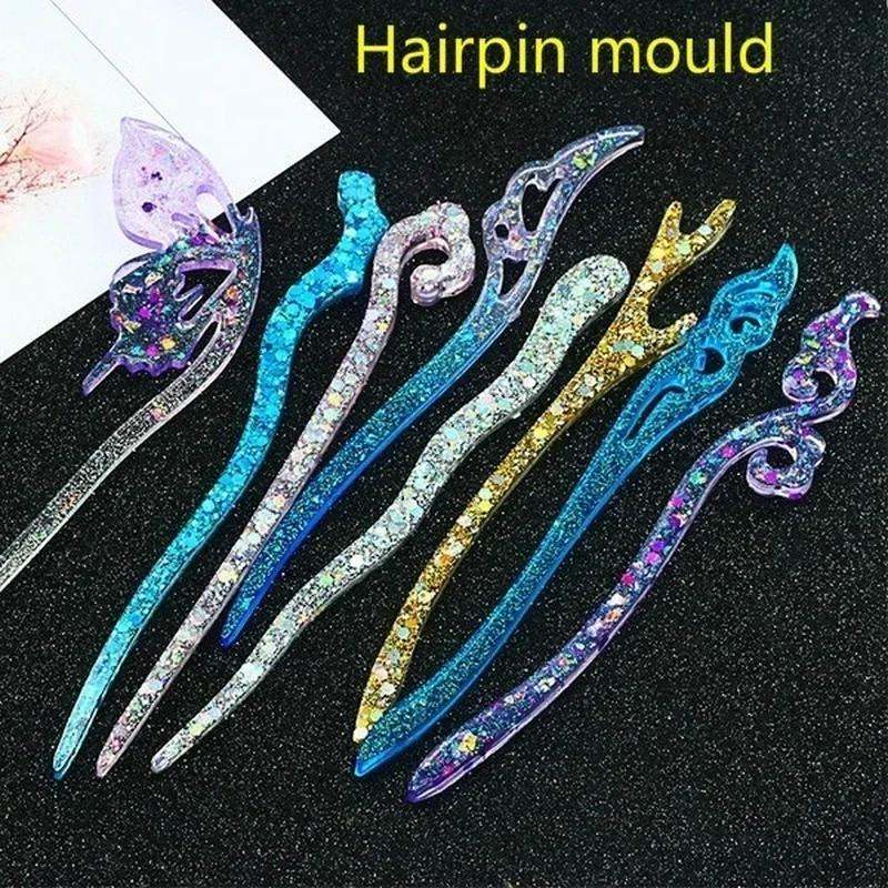 Resin Art Diy - New Transparent Hairpin Silicone Special Mould
