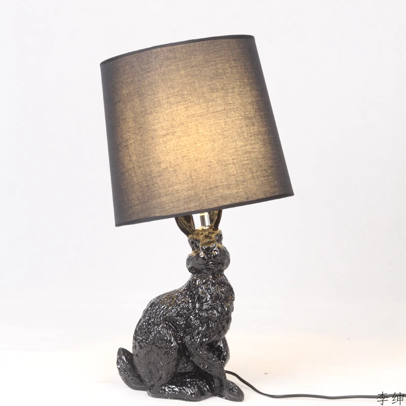 Modern Animals Rabbit LED Tabl - Resin Art Lamp 评论和价格