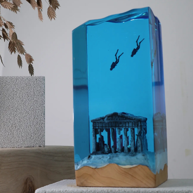 NEW Marine Art Home Decoration - Resin Art With Wood 评论和价格