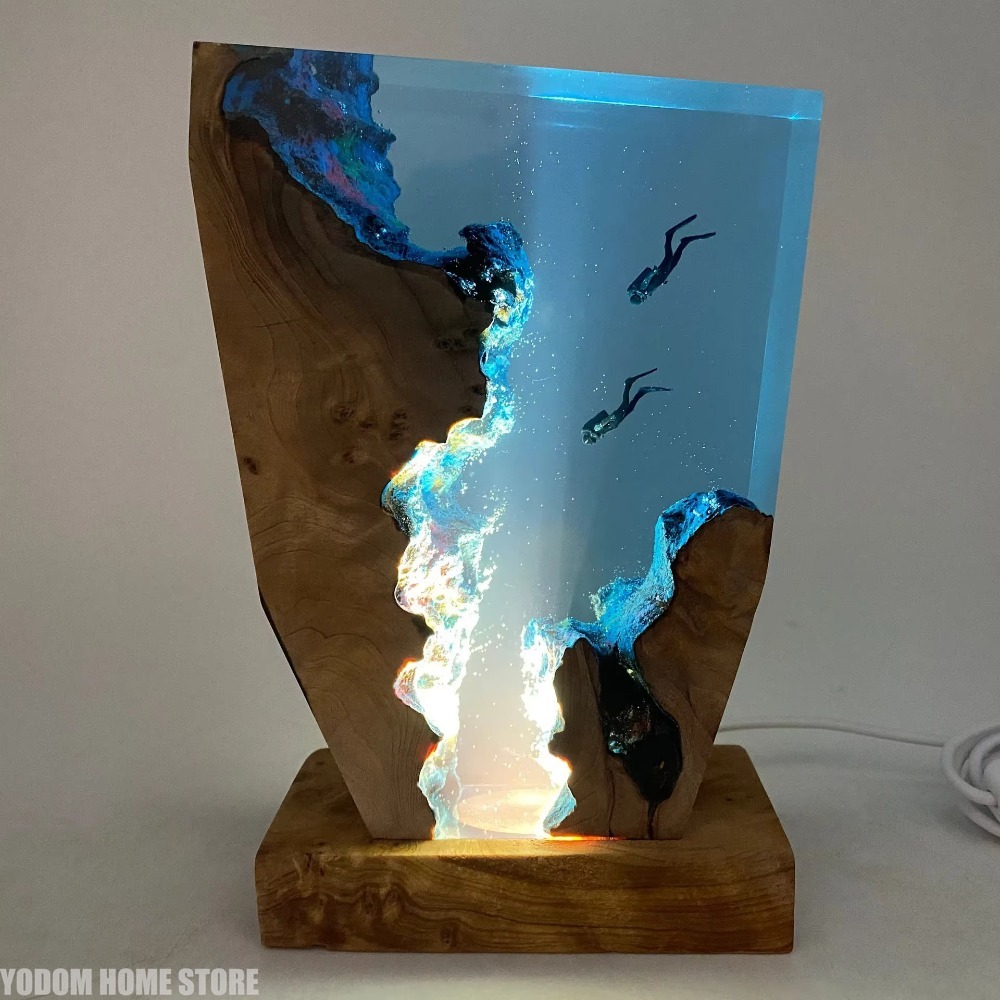 New Seabed World Organism Resi - Resin Art Lamp 评论和价格