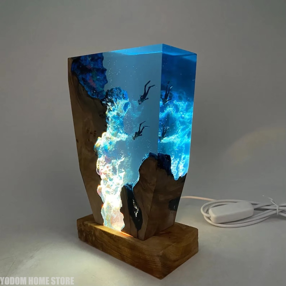 New Seabed World Organism Resi - Resin Art Lamp 评论和价格