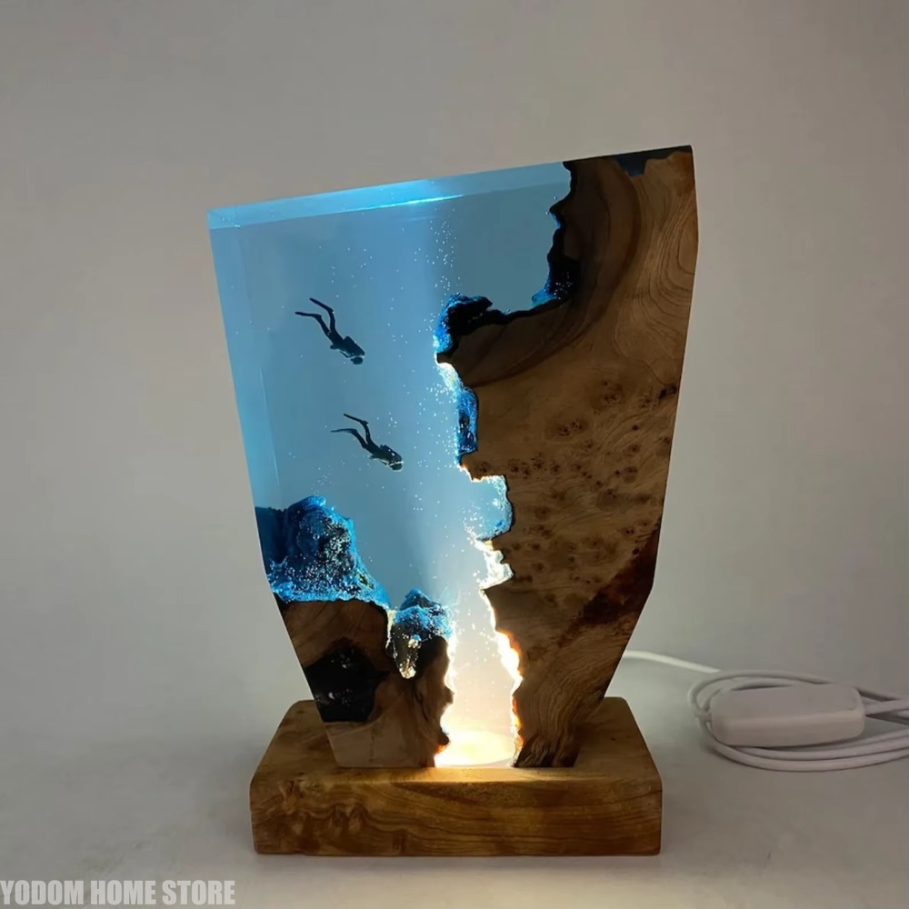 New Seabed World Organism Resi - Resin Art Lamp 评论和价格