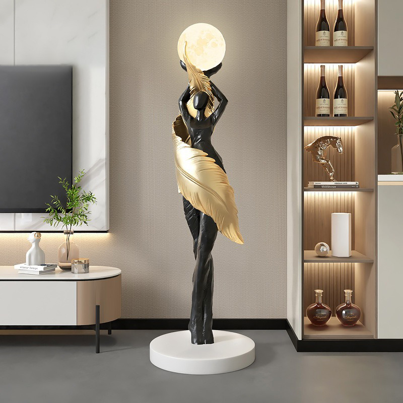 Resin Angel Floor Lamp Luxury  - Resin Art Lamp 评论和价格