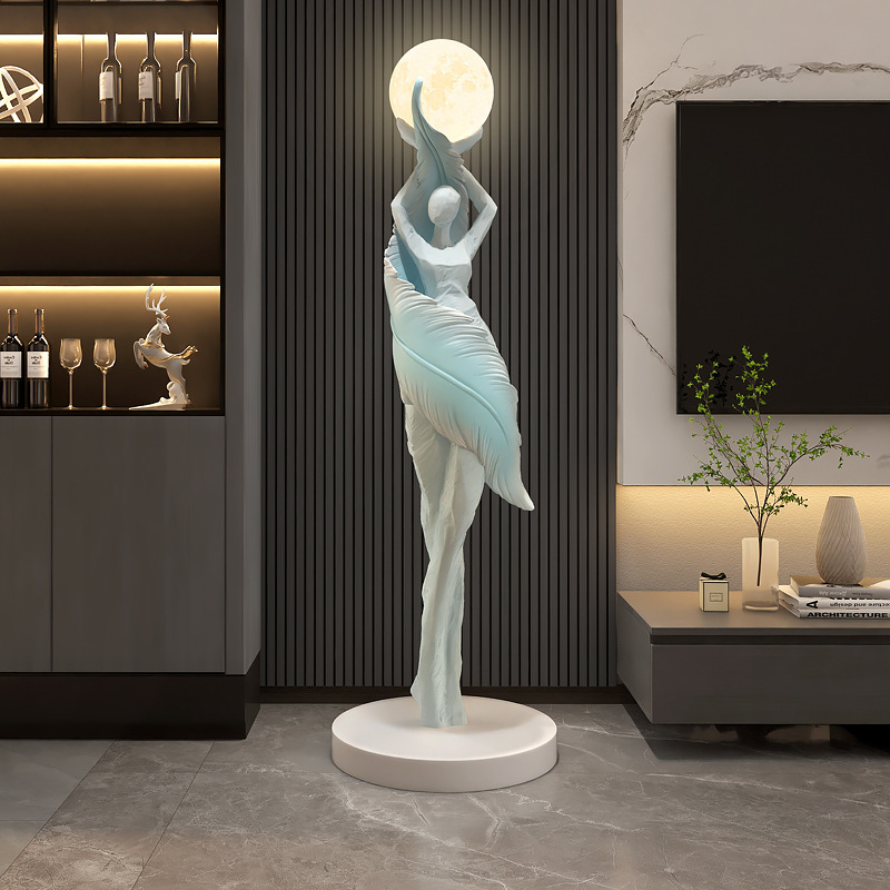 Resin Angel Floor Lamp Luxury  - Resin Art Lamp 评论和价格