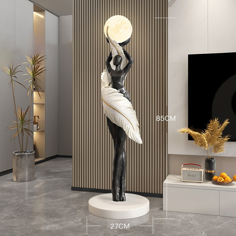 Resin Angel Floor Lamp Luxury  - Resin Art Lamp 评论和价格