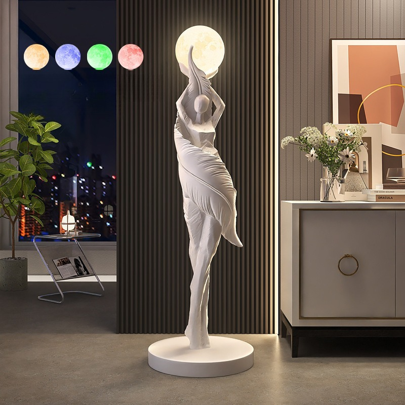 Resin Angel Floor Lamp Luxury  - Resin Art Lamp 评论和价格