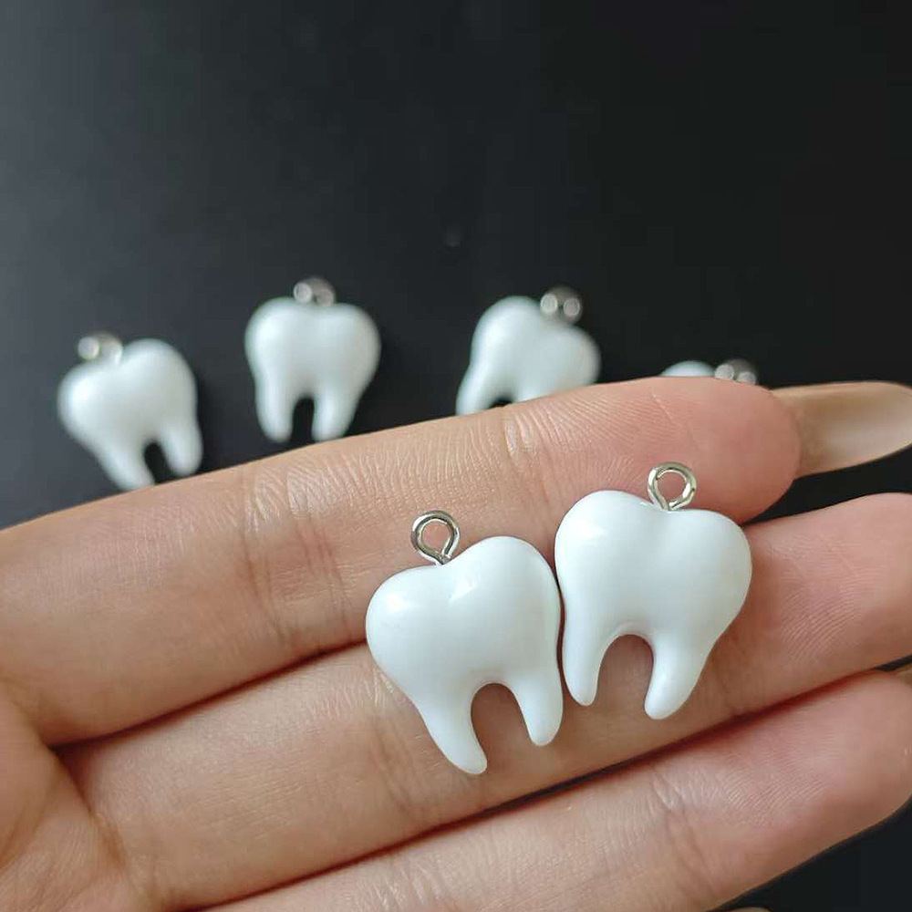 10pcs Cute White Teeth Resin P - Resin Art Handmade 评论和价格