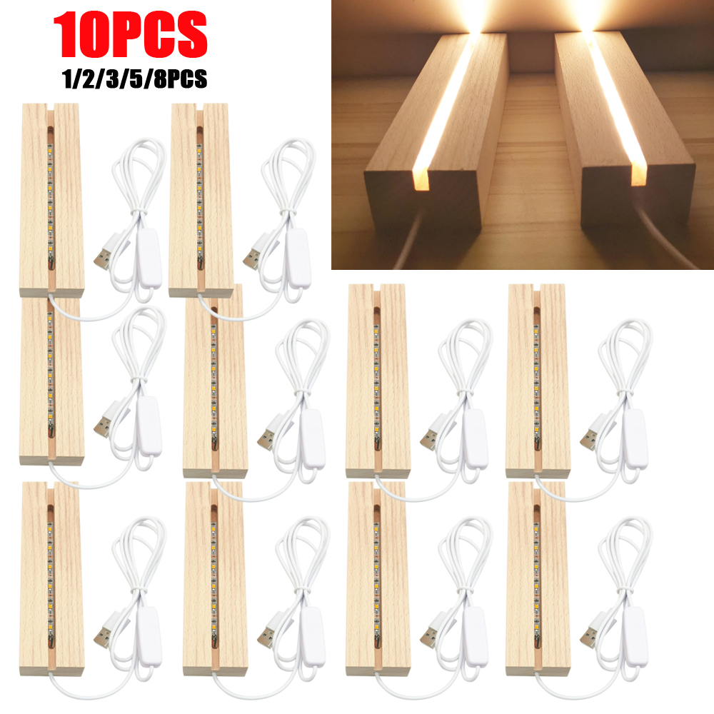 10pcs LED Wood Light Display C - Resin Art Stand 评论和价格