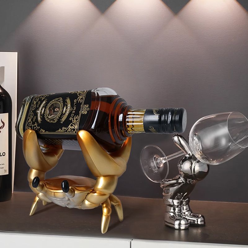Creative Crab Wine Rack Sculpt - Resin Art Stand 评论和价格
