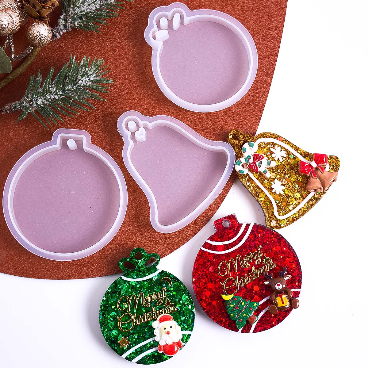 Xmas Tag Pendant Silicone Mold - Resin Art Uv 评论和价格