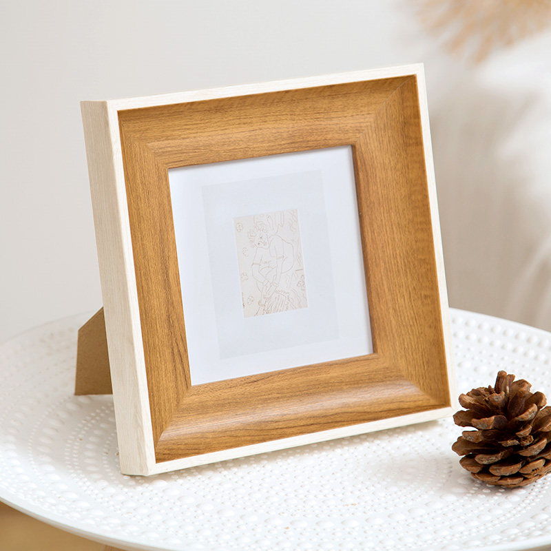 Color Splicing Square Photo Fr - Resin Art Stand 评论和价格