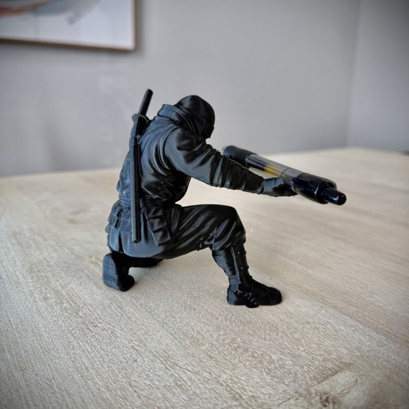 Ninja Figure Pen Holder 3D Pri - Resin Art Stand 评论和价格