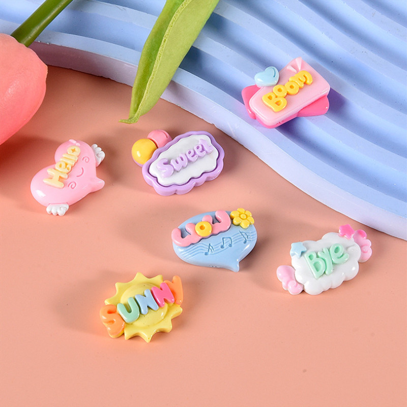 10/20/30Pcs Cute Letter Planar - Resin Art Letter Keychain 评论和价格