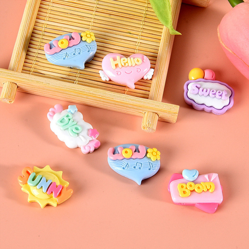 10/20/30Pcs Cute Letter Planar - Resin Art Letter Keychain 评论和价格