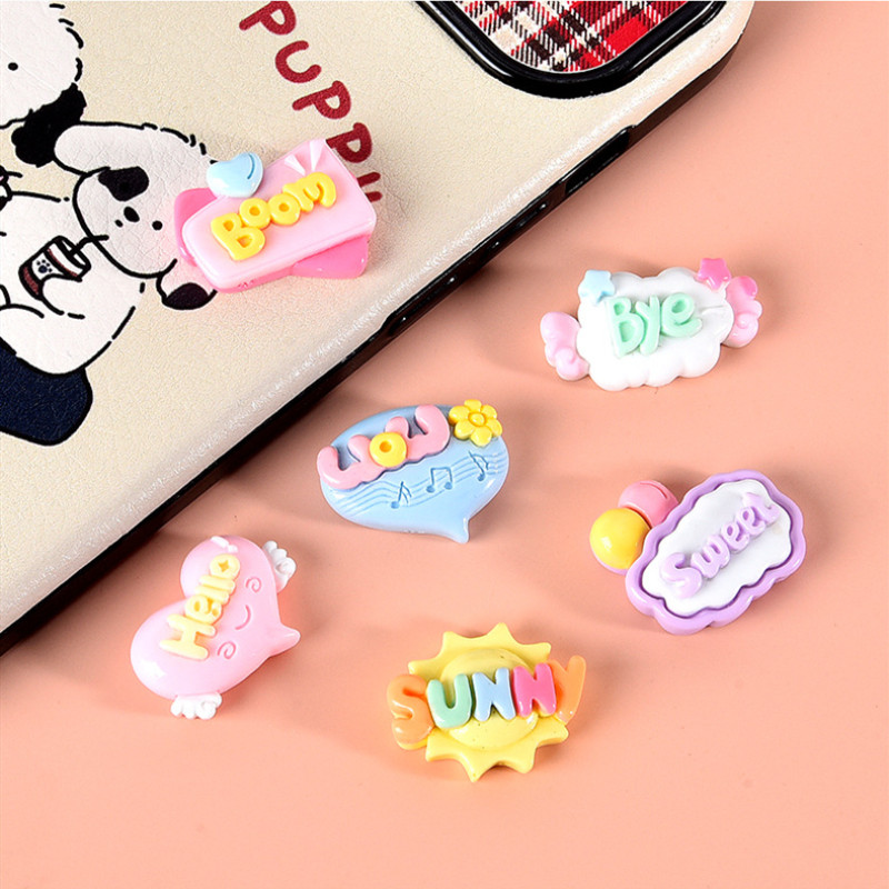 10/20/30Pcs Cute Letter Planar - Resin Art Letter Keychain 评论和价格