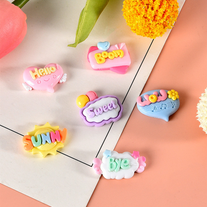 10/20/30Pcs Cute Letter Planar - Resin Art Letter Keychain 评论和价格