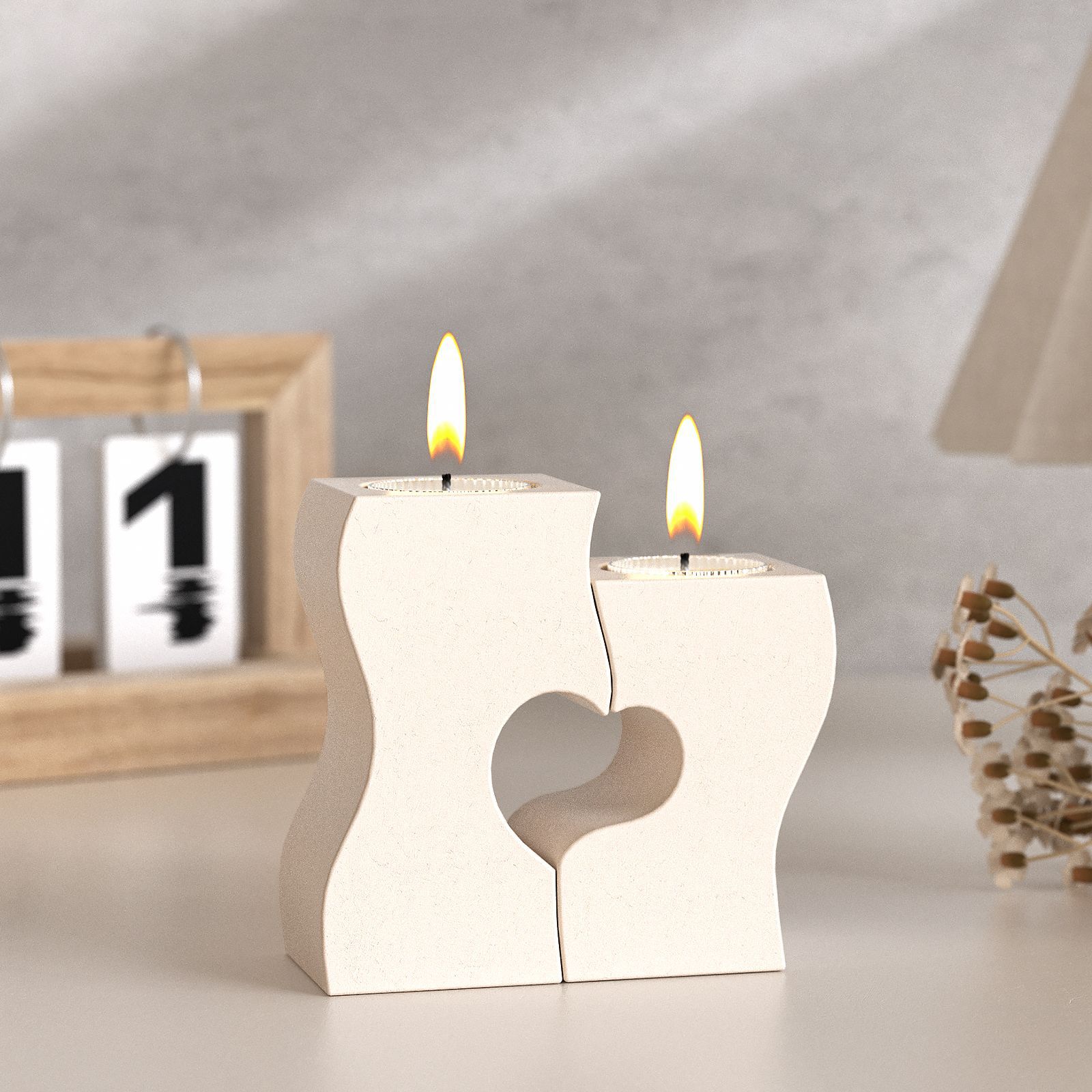 S Heart Candlestick Silicone M - Resin Art Uv 评论和价格