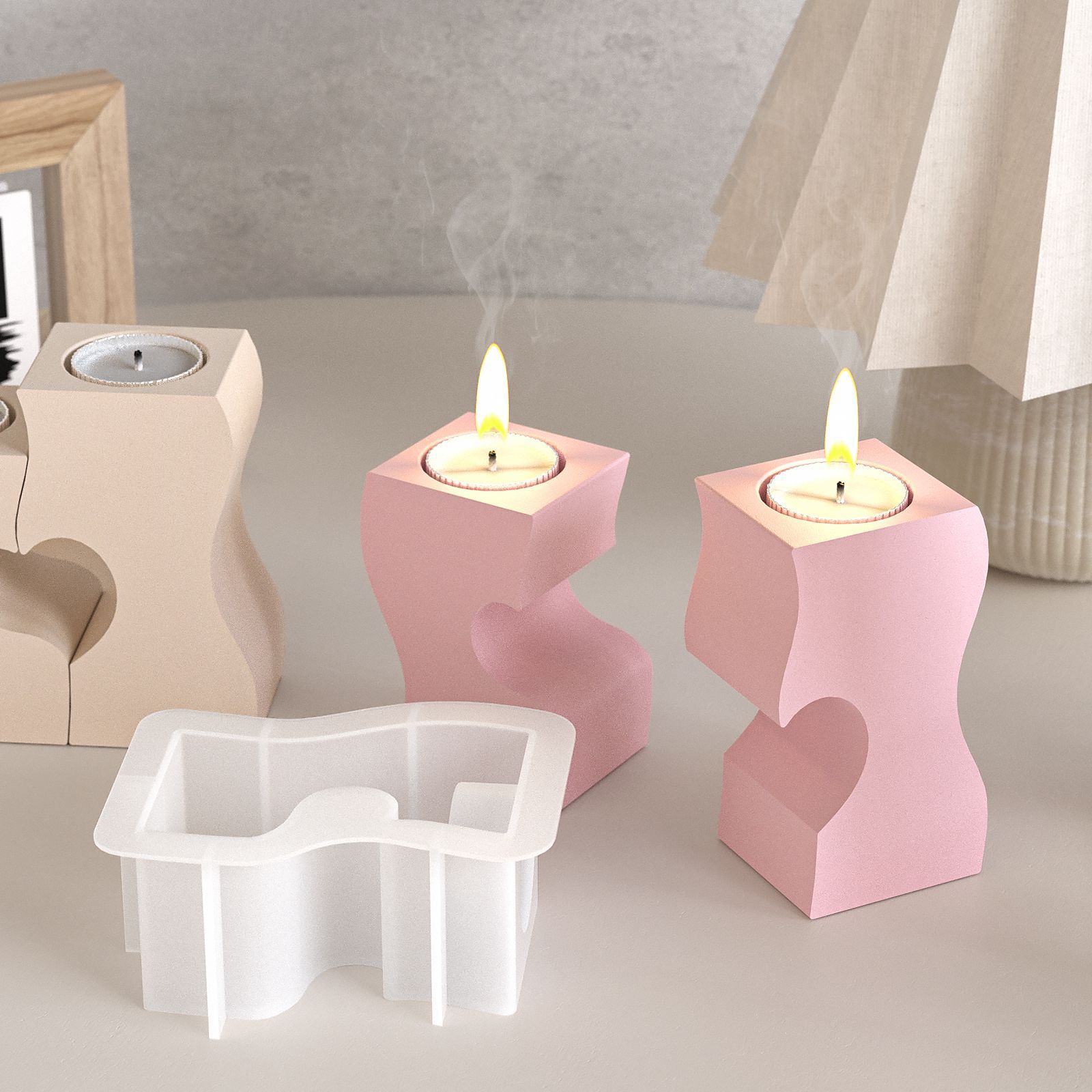 S Heart Candlestick Silicone M - Resin Art Uv 评论和价格