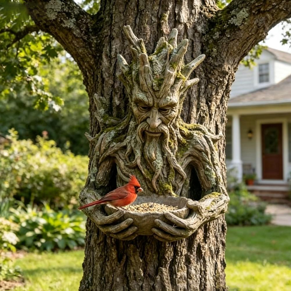 Weatherproof Resin Tree Face B - Resin Art With Wood 评论和价格