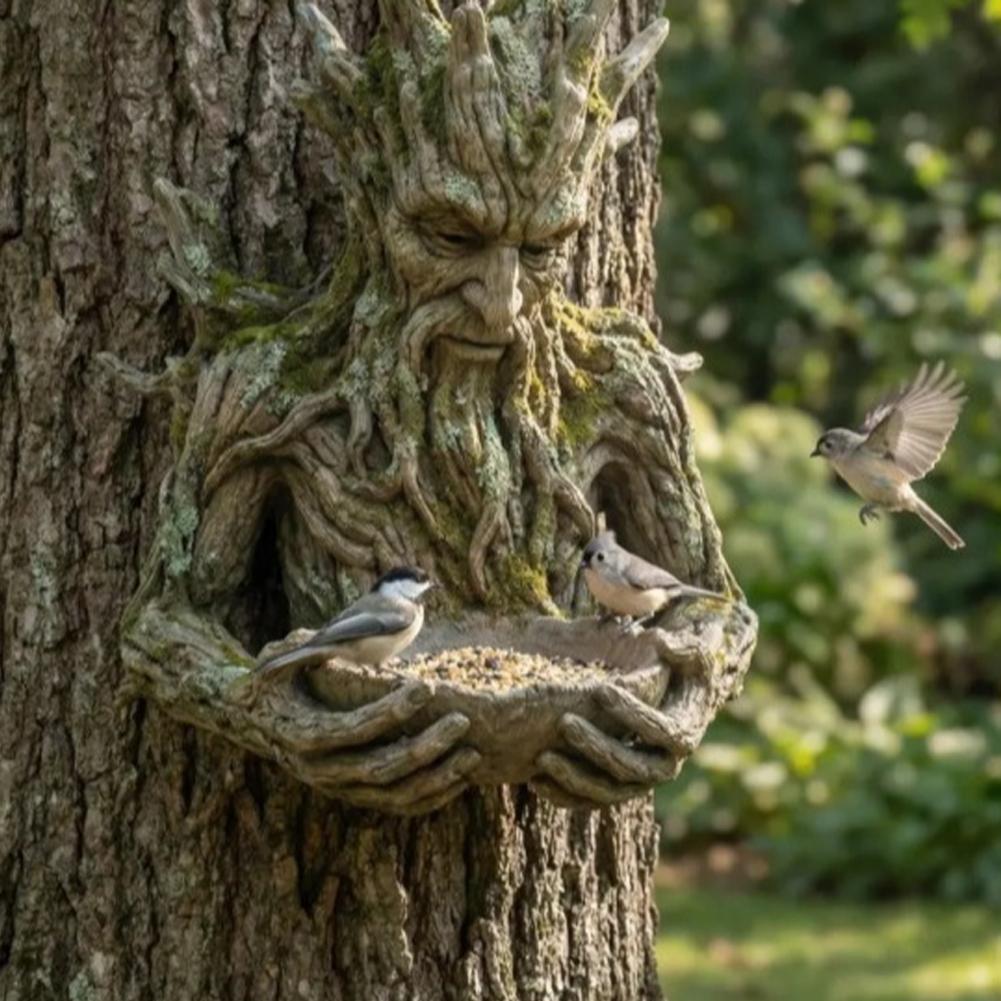Weatherproof Resin Tree Face B - Resin Art With Wood 评论和价格