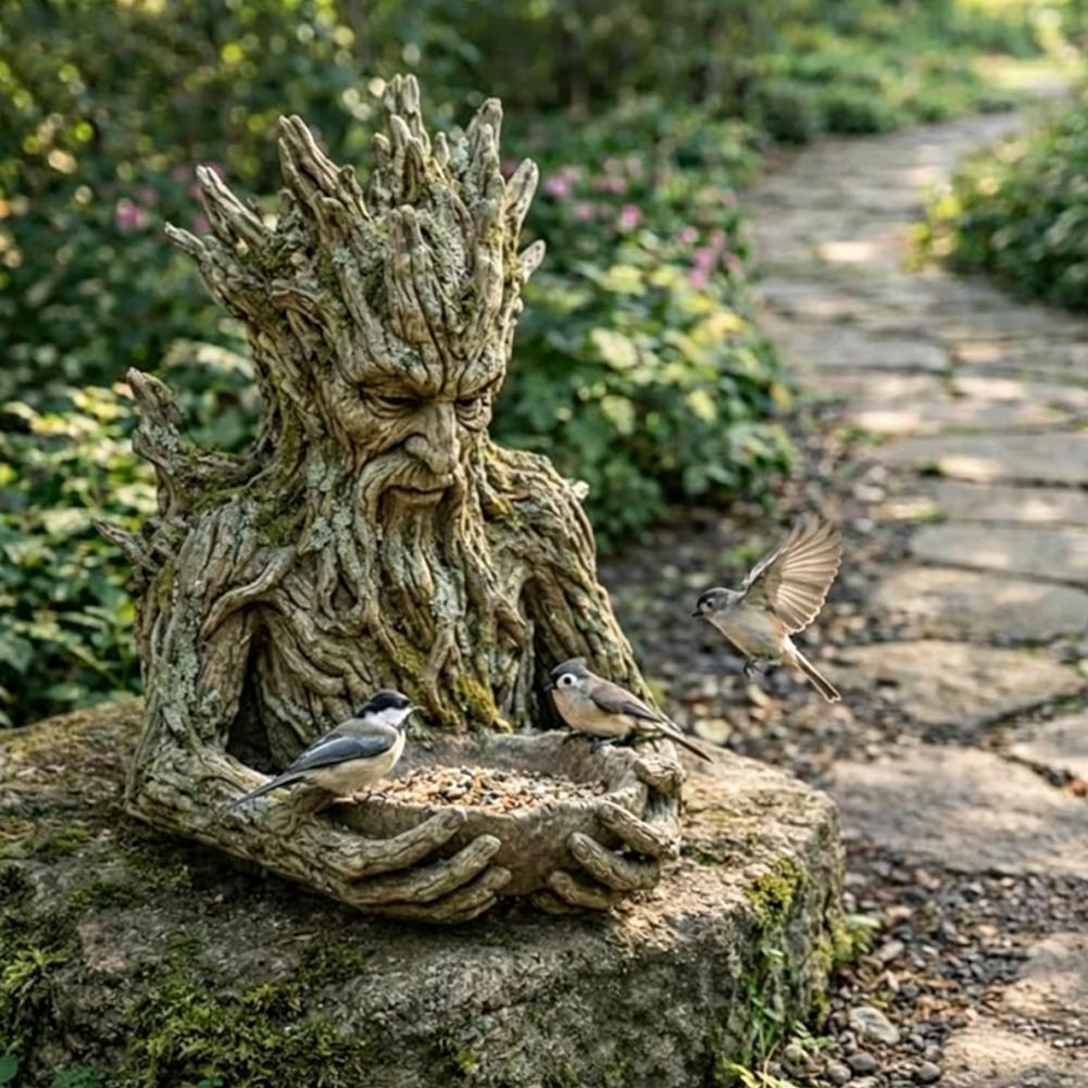 Weatherproof Resin Tree Face B - Resin Art With Wood 评论和价格