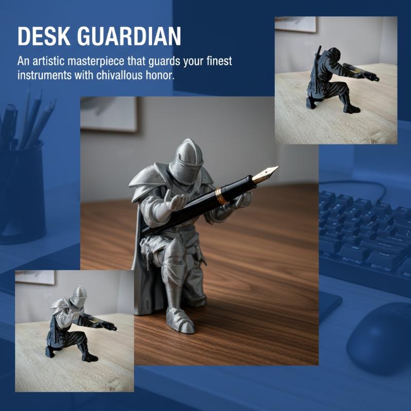 Knight Pen Holder Resin Mediev - Resin Art Stand 评论和价格