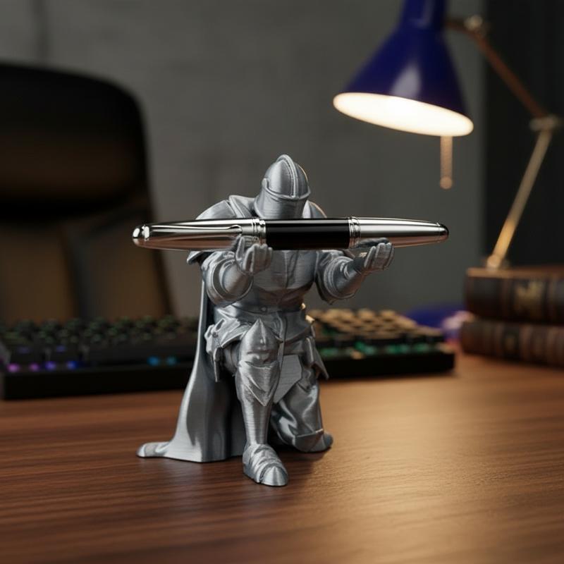 Knight Pen Holder Resin Mediev - Resin Art Stand 评论和价格