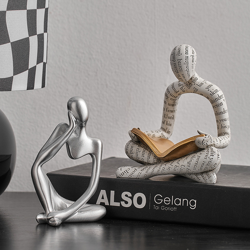 Reading Portrait Ornaments Hol - Resin Art Stand 评论和价格
