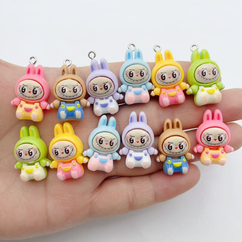 10Pcs Kawaii Rabbit Strawberry - Resin Art Handmade 评论和价格