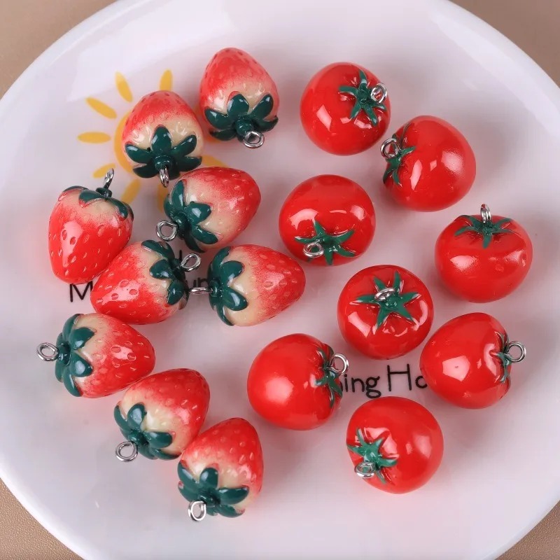 10 Pieces Realistic 3D Strawbe - Resin Art Diy 评论和价格