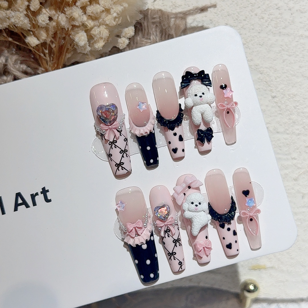 10PCS Black Lace Polka Dot Bal - Resin Art Diy 评论和价格