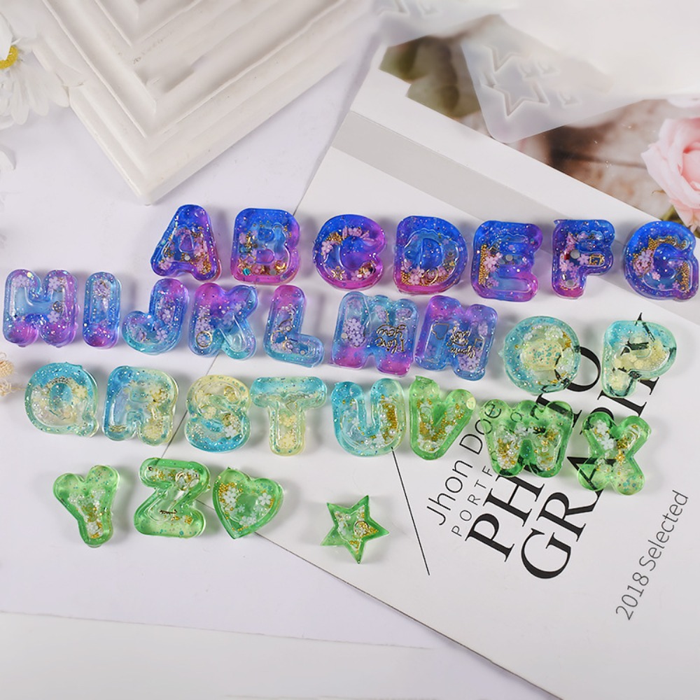 DIY Resin Art Ice Cream Letter - Resin Art Letter Keychain 评论和价格