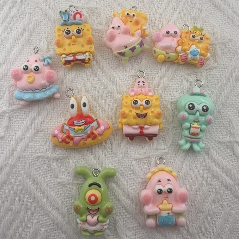 10pcs cartoon resin pendant, D - Resin Art Handmade 评论和价格