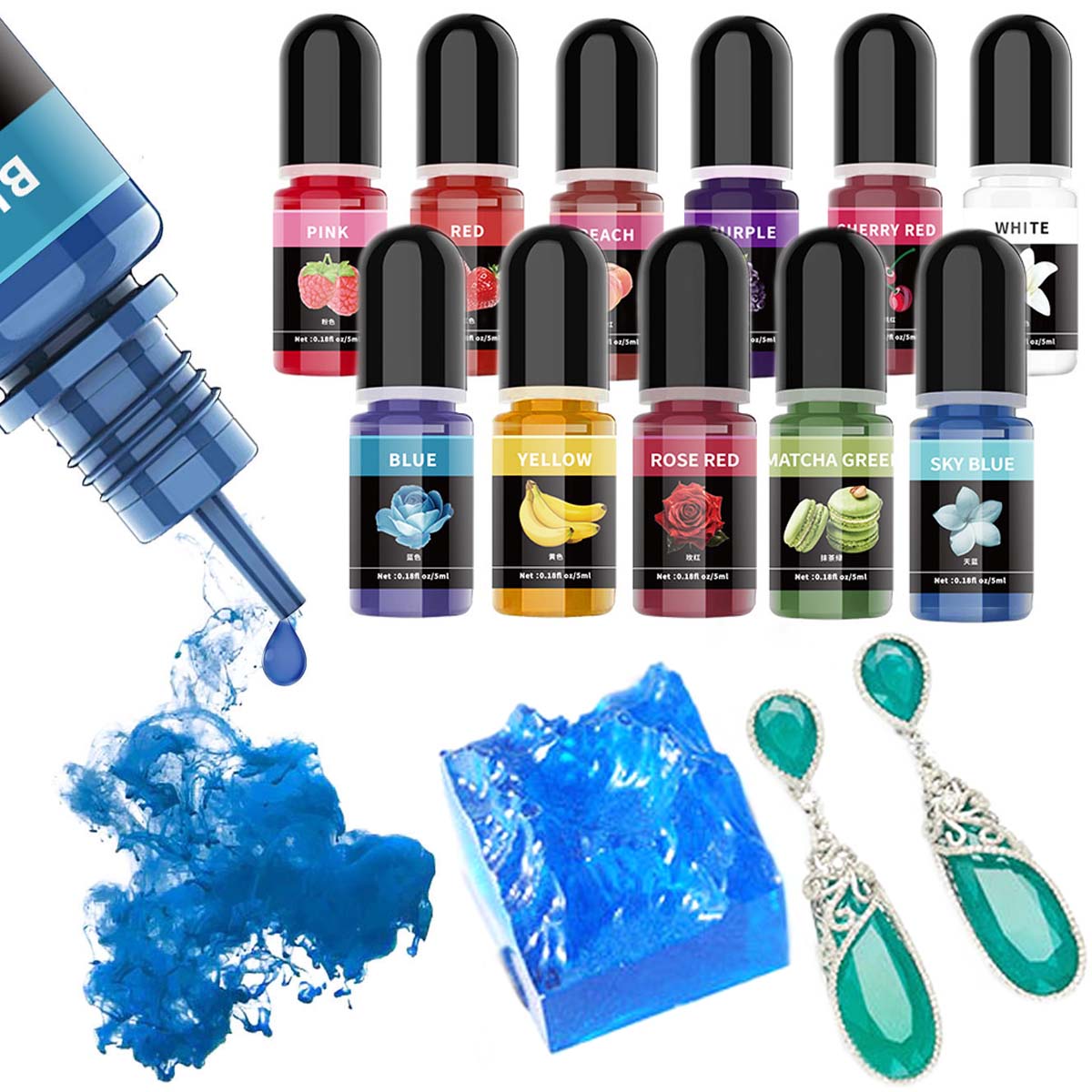 5ml/Bottle Epoxy Resin Pigment - Resin Art Uv 评论和价格